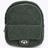 Fluffy Flap Zipper Backpack: High Green