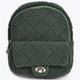 Fluffy Flap Zipper Backpack: High Green