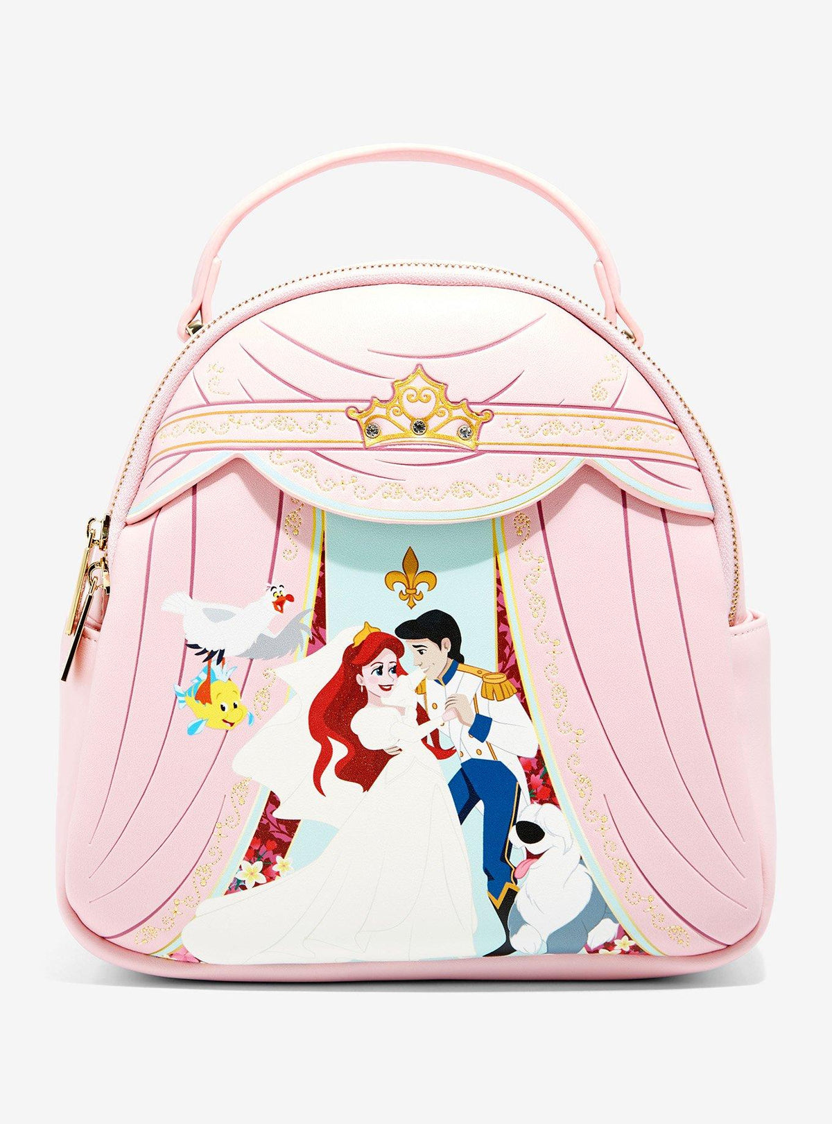 Little Mermaid Wedding Mini Backpack front