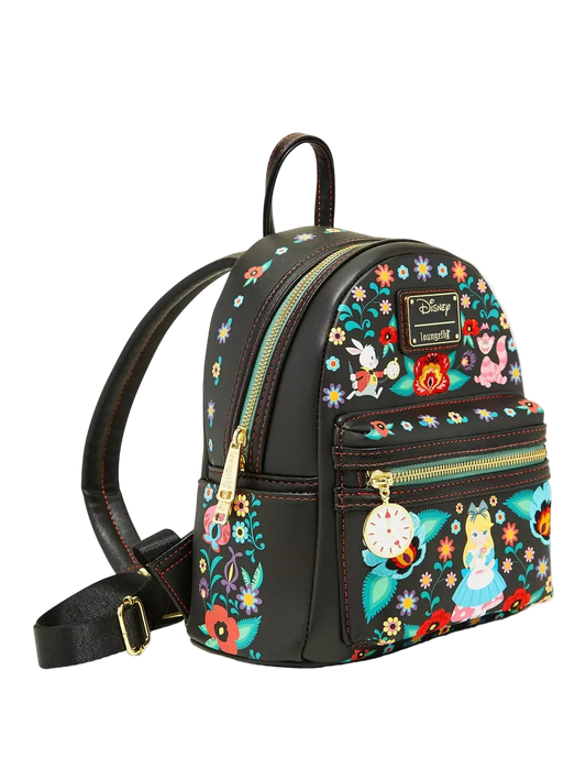 Alice in Wonderland Characters Floral Mini Backpack Exclusive - alternate view 2