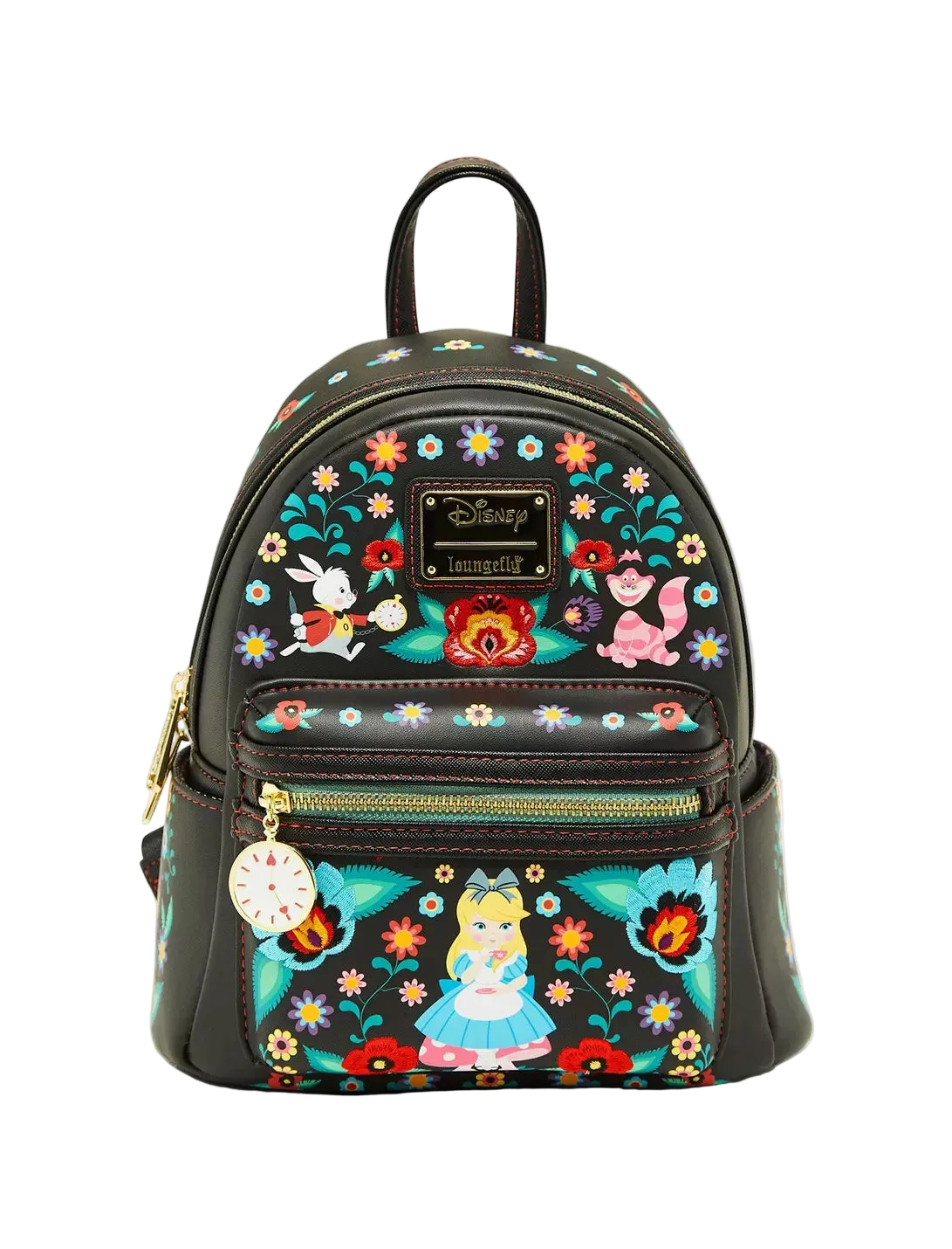 Alice in Wonderland Characters Floral Mini Backpack Exclusive Loungefly Disney