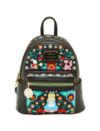 Alice in Wonderland Characters Floral Mini Backpack Exclusive Loungefly Disney