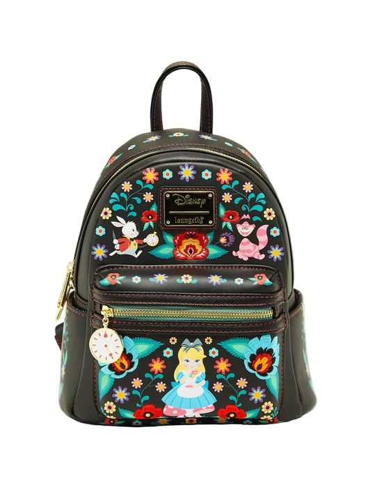 Alice in Wonderland Characters Floral Mini Backpack Exclusive