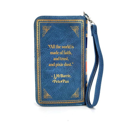 The Peter Pan Wallet In Vinyl: Blue