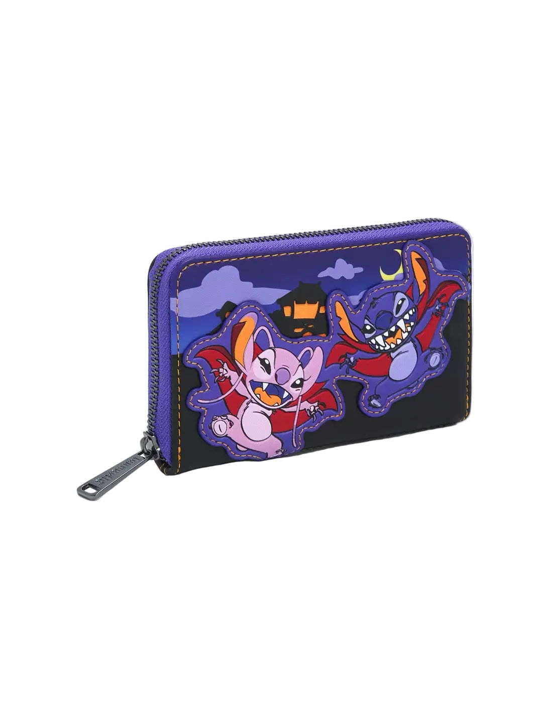 Lilo & Stitch The Series Vampire Angel & Stitch Small Zip Wallet BoxLunch Exclusive