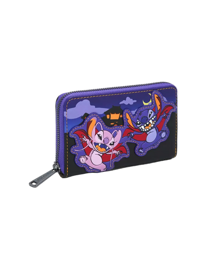 Lilo & Stitch The Series Vampire Angel & Stitch Small Zip Wallet BoxLunch Exclusive