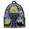 Backpack with stylized character design on a white background