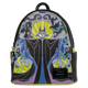 Backpack with stylized character design on a white background
