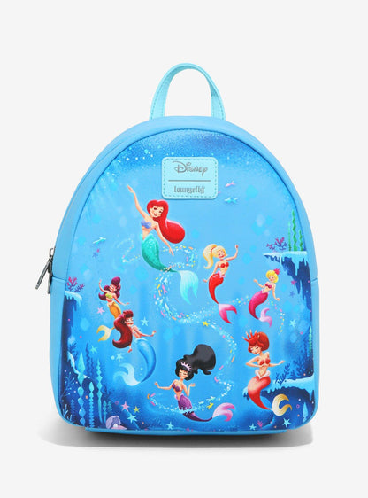 Little Mermaid Ariel & Sisters Atlantica Mini Backpack front