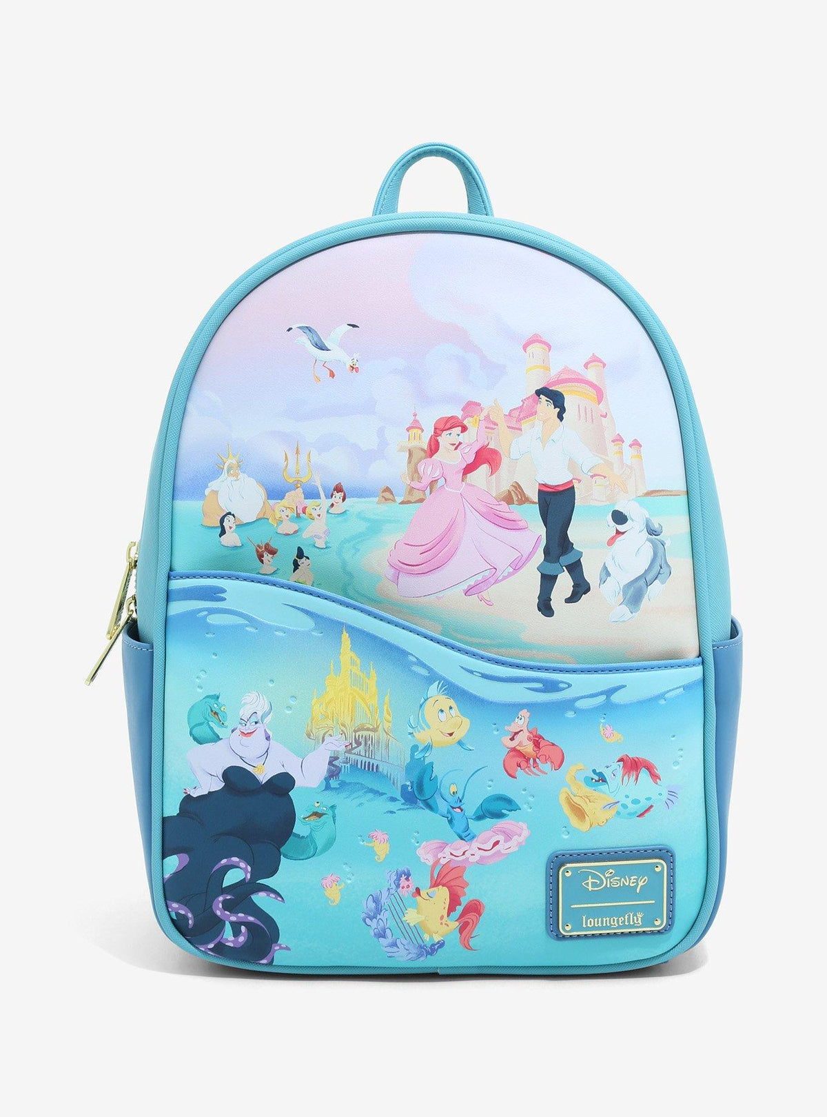 Little Mermaid Beach Portrait Mini Backpack front