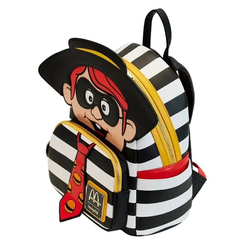 Backpack with cartoon character design on a white background