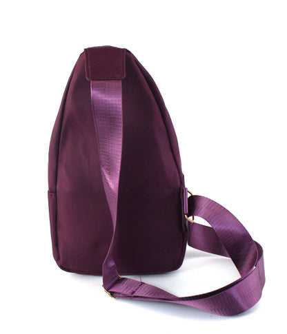 Sleek Quilted Nylon Sling Bag - Multi-Pocket Chest Pack