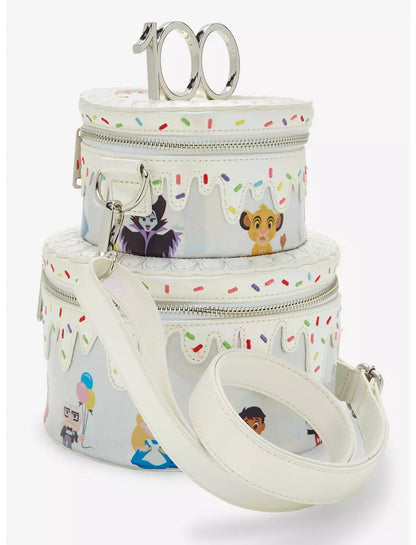 Loungefly Disney 100 Celebration Cake Crossbody Bag