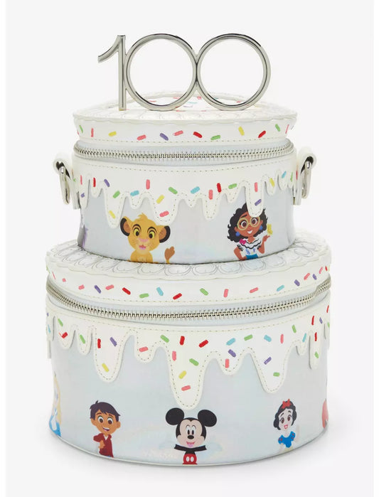 Loungefly Disney 100 Celebration Cake Crossbody Bag