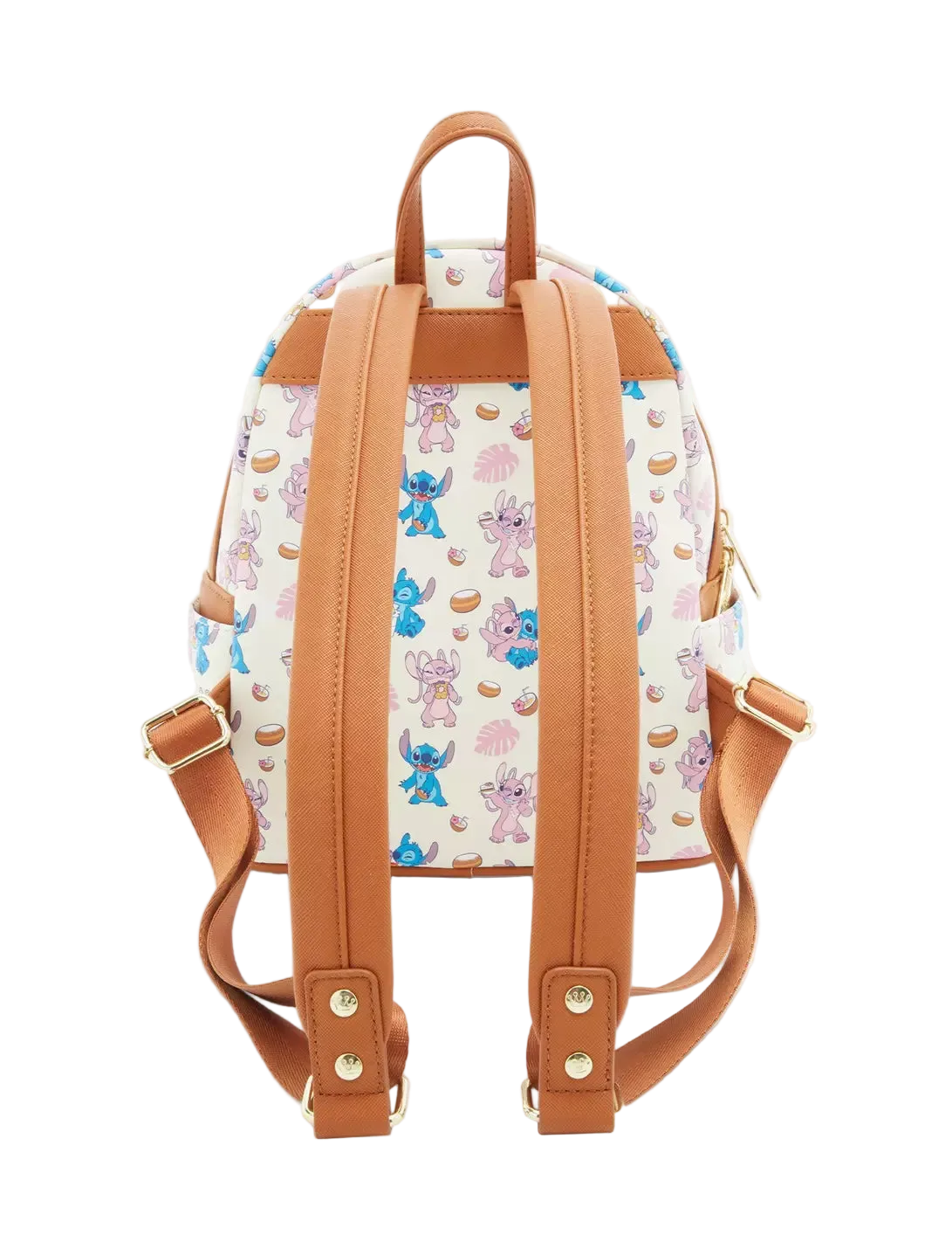 Lilo & Stitch The Series Angel & Stitch Snacks Allover Print Mini Backpack Exclusive Loungefly Disney