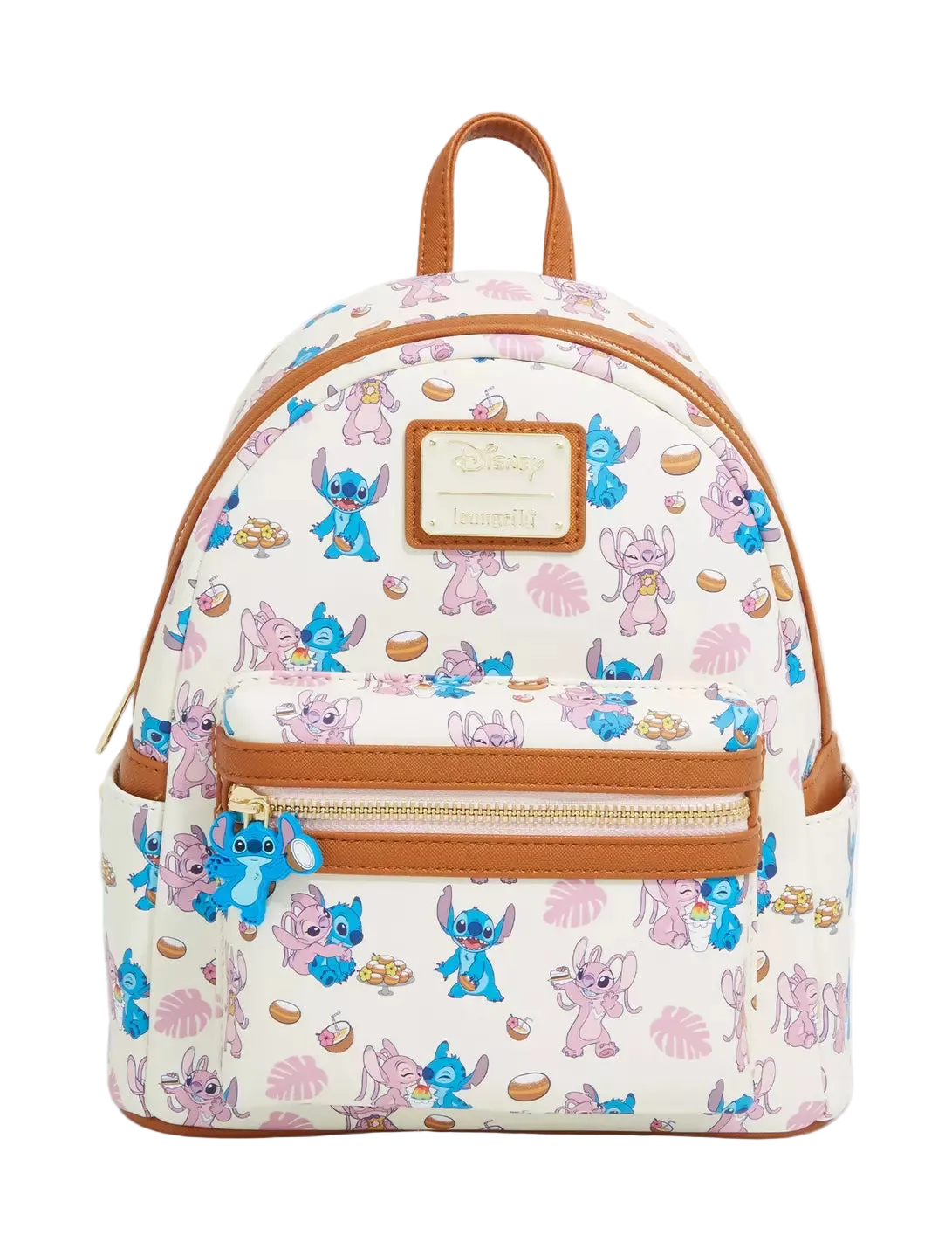 Lilo & Stitch The Series Angel & Stitch Snacks Allover Print Mini Backpack Exclusive Loungefly Disney