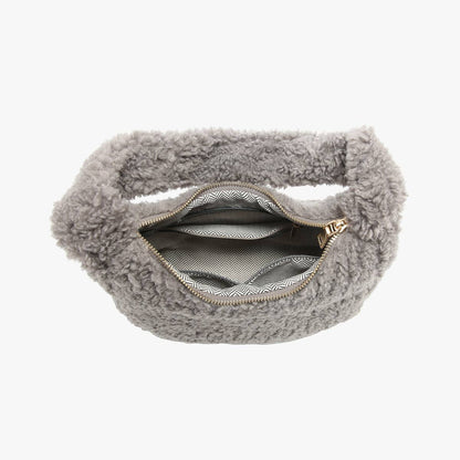 Gabrielle Sherpa Shoulder Bag w/ Strap | M2359 : Grey