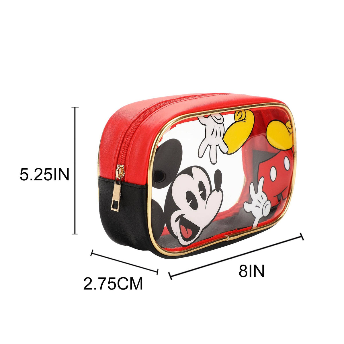 Mickey Mouse Classic Women's Novelty Cosmetic Bag (Set of 3)
