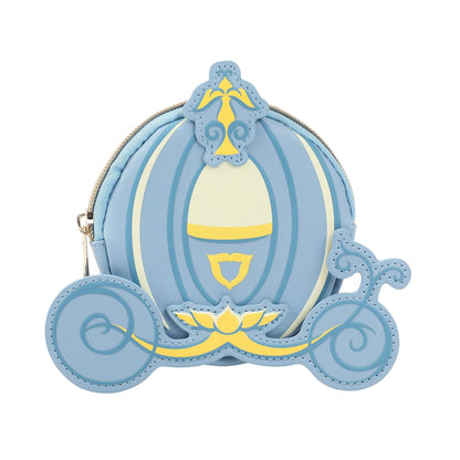 Cinderella Enchanted Carriage Blue 5" Coin Pouch Wristlet Wallet