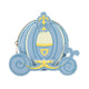 Cinderella Enchanted Carriage Blue 5" Coin Pouch Wristlet Wallet