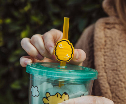 Winnie the Pooh Honey Cold Cup with Lid and Straw