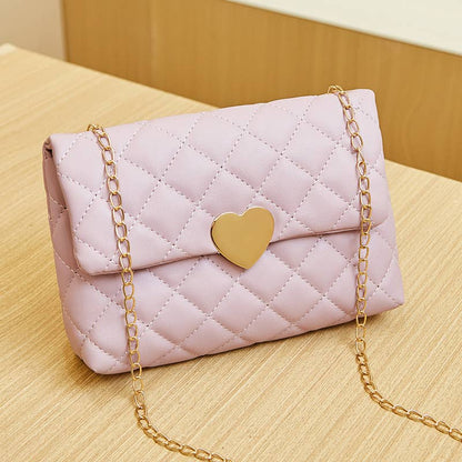 Love heart bag lingge crossbody: Apricot / M