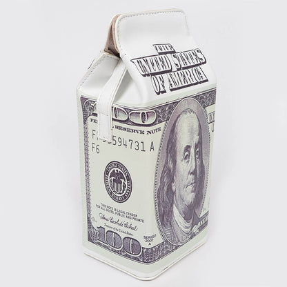 US Dollar Crossbody Bag: White