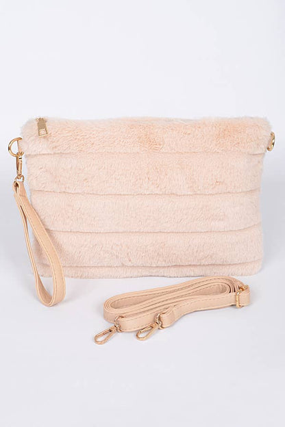 Faux Fur Charming Clutch PPC5828: Black