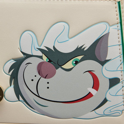Cartoon character face on a product with a beige background