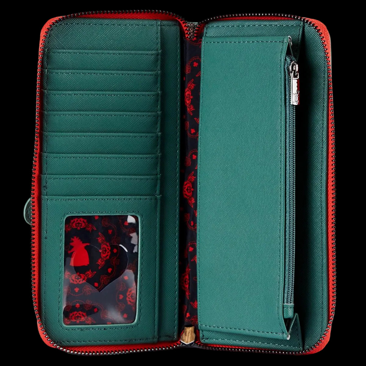 Alice in Wonderland Queen of Hearts Scene Series Zip-Around Wallet Loungefly Disney