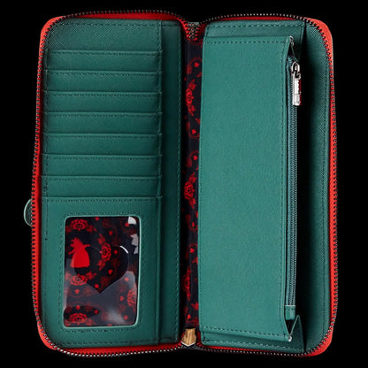 Alice in Wonderland Queen of Hearts Scene Series Zip-Around Wallet Loungefly Disney