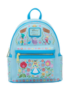 Alice in Wonderland Floral Folk Art Mini Backpack Exclusive Loungefly Disney