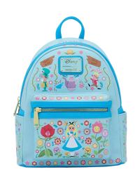 Alice in Wonderland Floral Folk Art Mini Backpack Exclusive Loungefly Disney