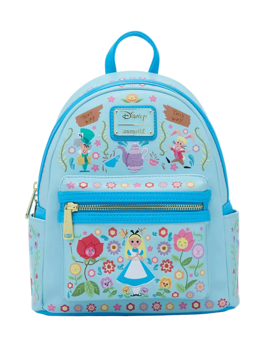Alice in Wonderland Floral Folk Art Mini Backpack Exclusive
