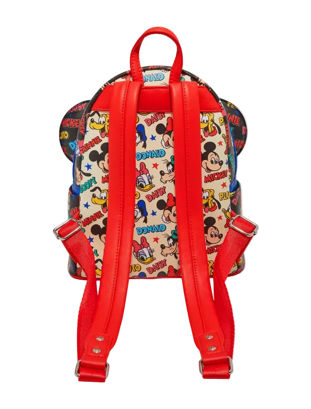 Backpack with cartoon character design on a white background