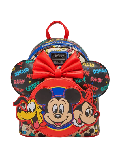 Backpack with cartoon character design on a white background