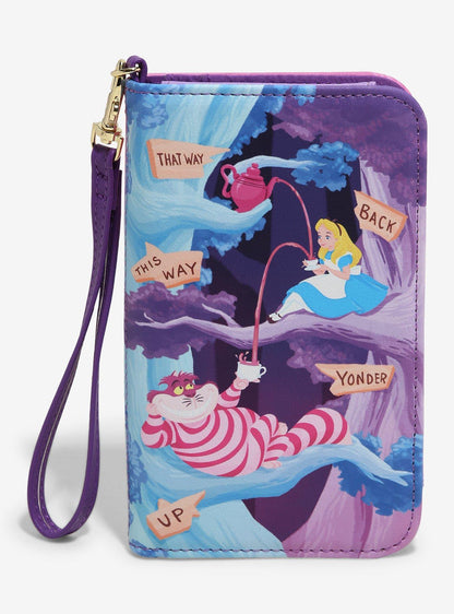 Alice & Cheshire Cat Tech Wallet front