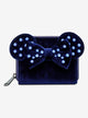 Minnie Mouse Velvet Pearl Ears Zip Wallet front