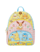 Backpack with cartoon characters on a white background