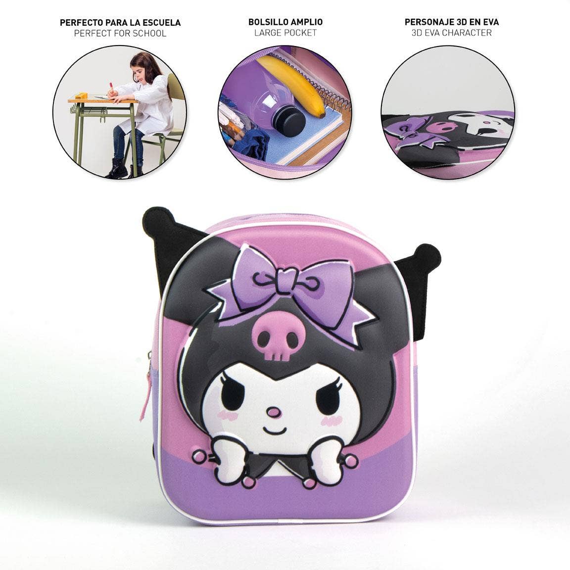 Kuromi 3D Kids' Backpack - alternate view 4