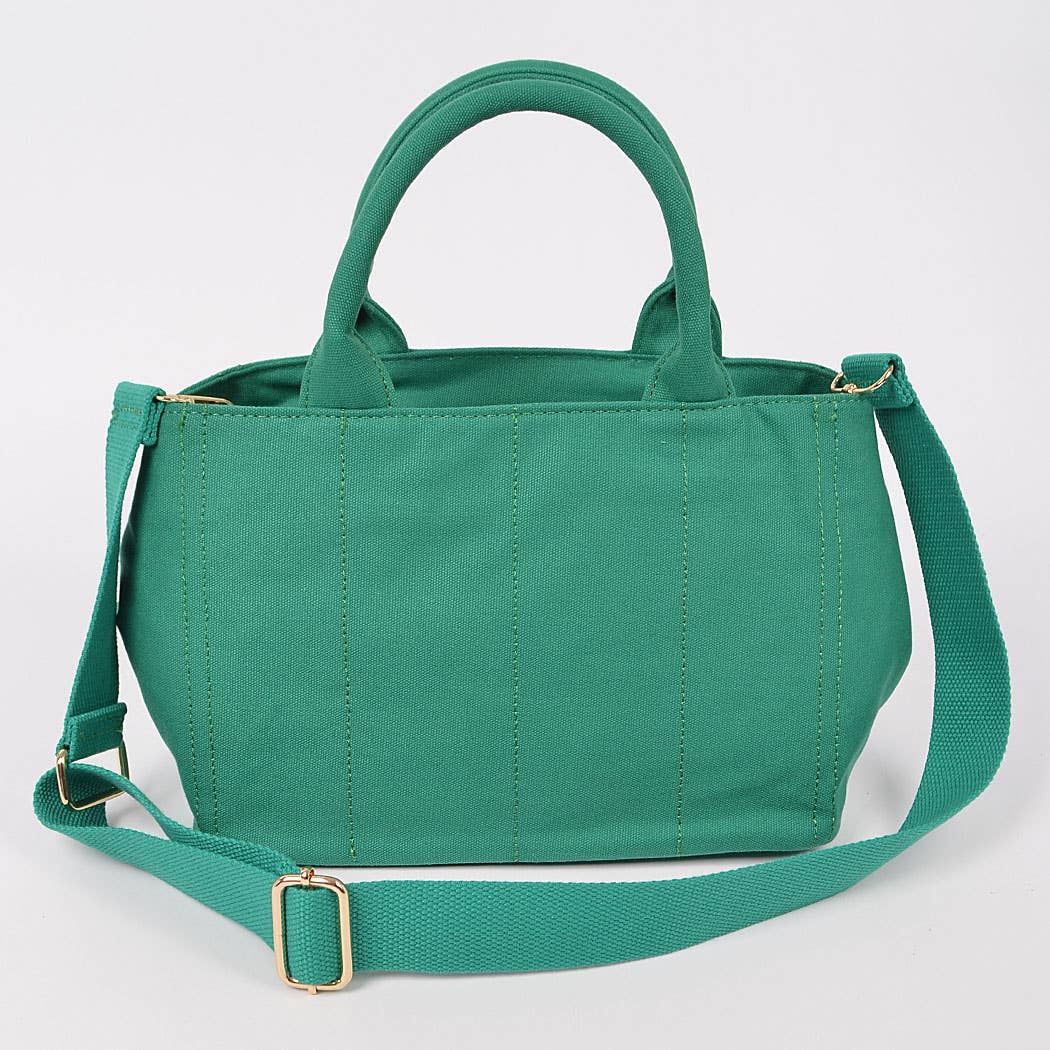 Solid Canvas Tote: Red