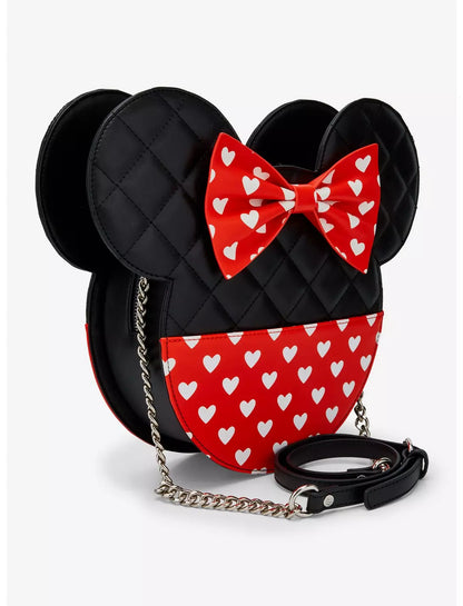 Mickey & Minnie Hearts Double Sided Crossbody Bag