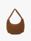 Polly Sherpa Shoulder Bag w/ Top Zip Closure | M2371 : Brown
