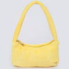 HPC5123 SOLID FAUX FUR SHOULDER BAG: Yellow