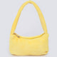 HPC5123 SOLID FAUX FUR SHOULDER BAG: Yellow