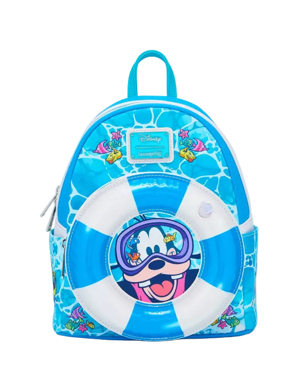 Backpack with cartoon character design on a white background