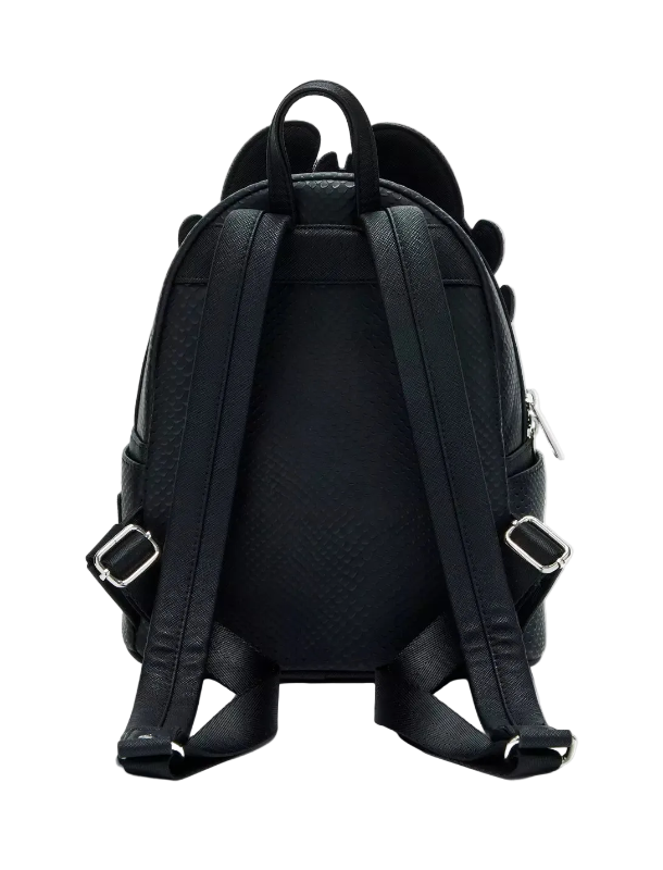 Black backpack on a white background