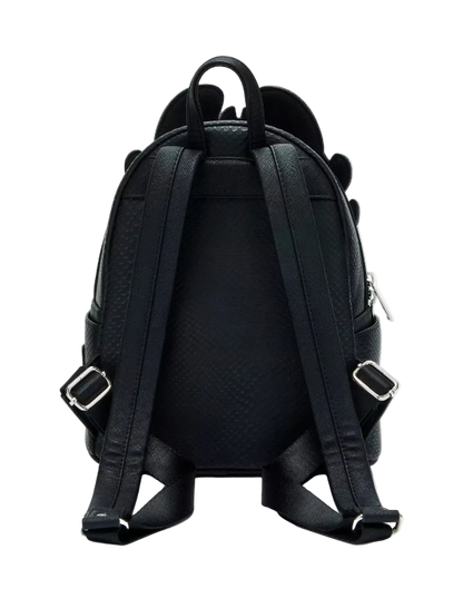 Black backpack on a white background
