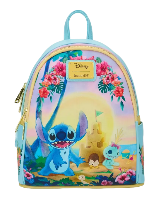 Backpack with cartoon character design on a white background