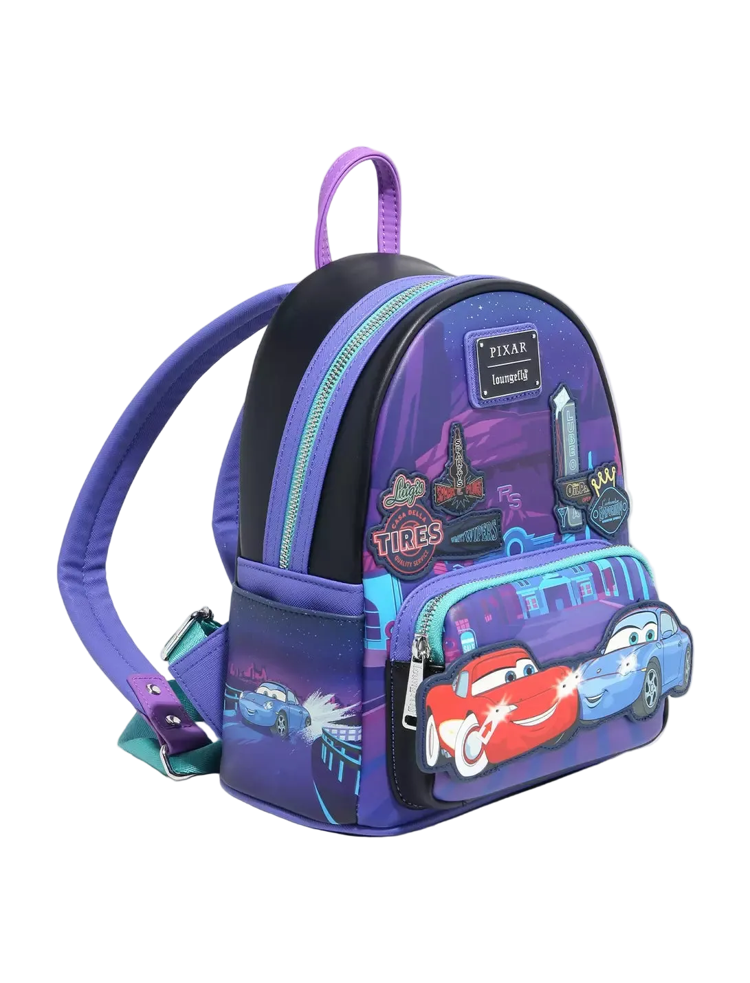 Lightning McQueen & Sally Nighttime Light-Up Mini Backpack Exclusive Loungefly Disney Pixar Cars